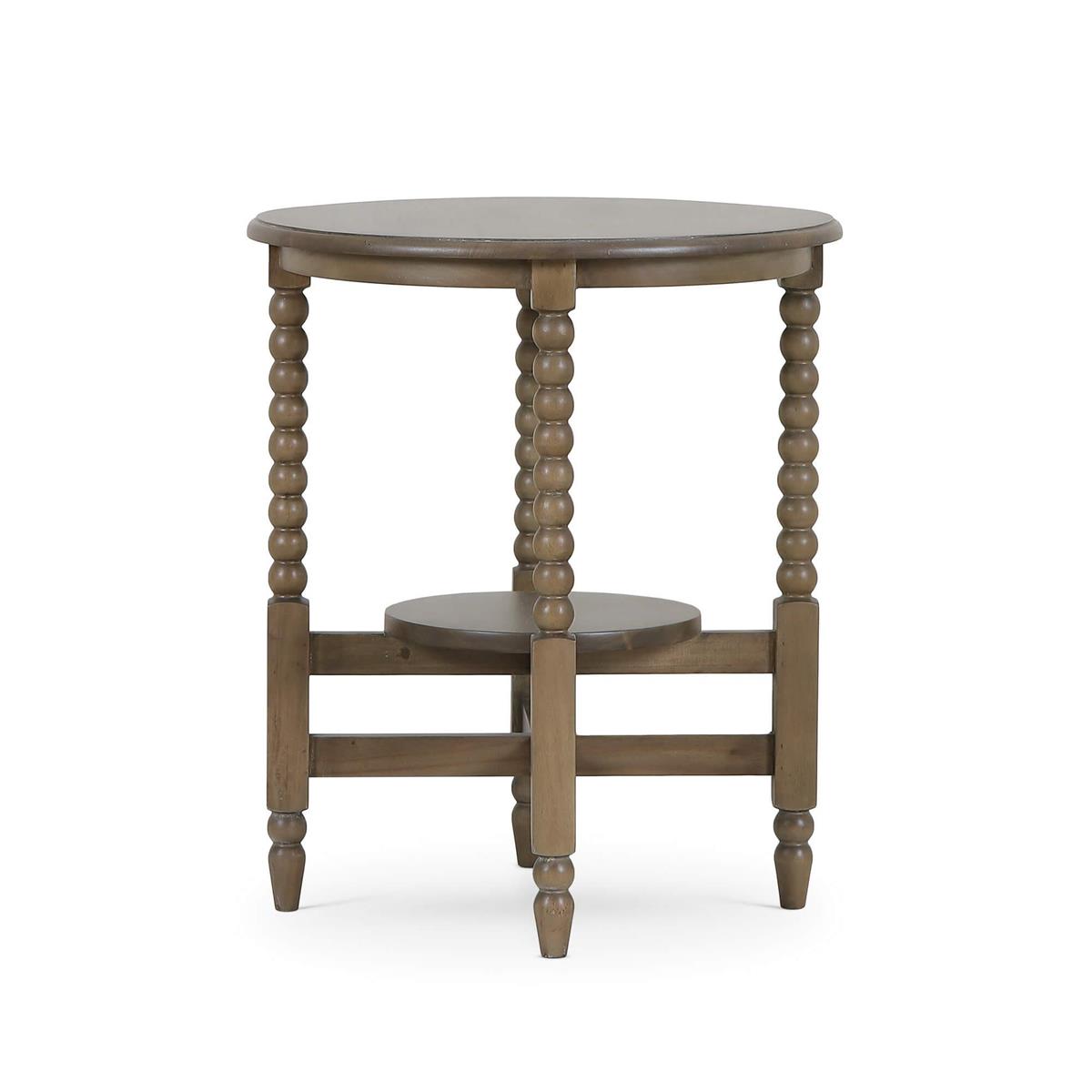 Bramble Cholet Round Side Table — Straw Wash