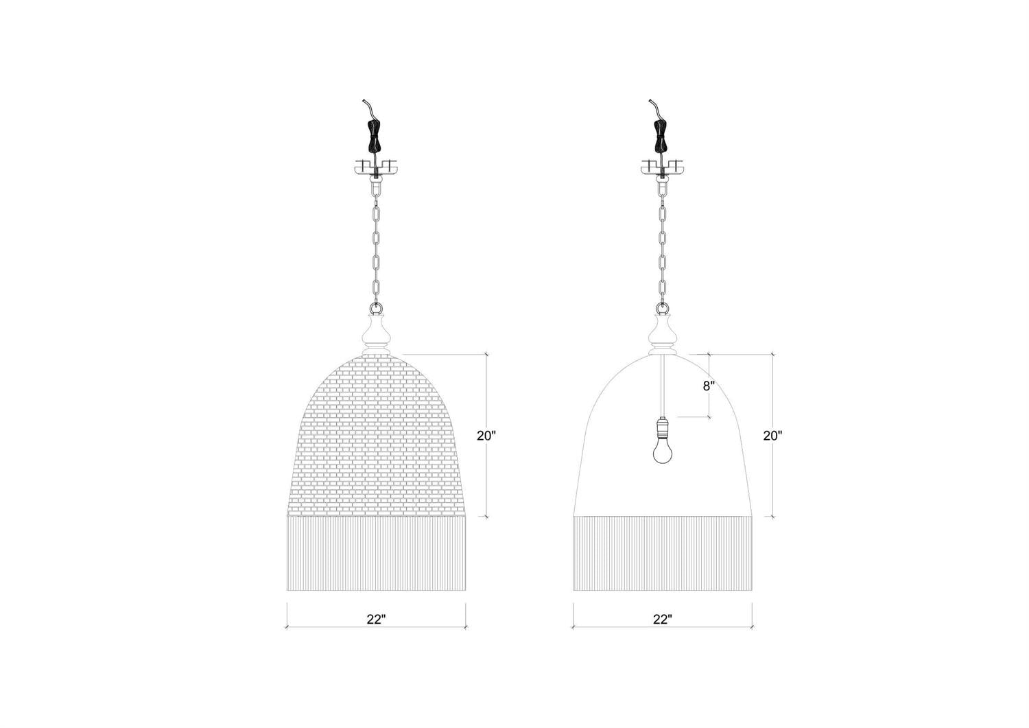 Bramble Verdon Small Knitted Pendant