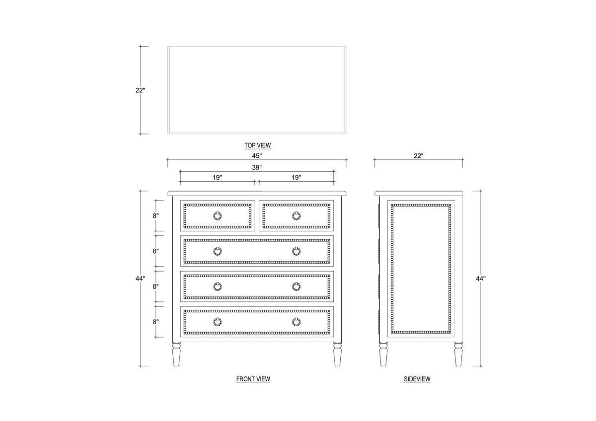 Bramble Cholet 5 Drawer Dresser — Fruit Wood