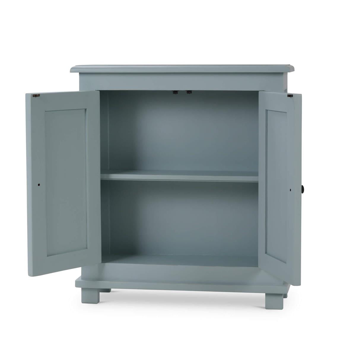 Bramble Osborn Narrow 2 Door Cabinet — Ocean Blue / Light Distressed