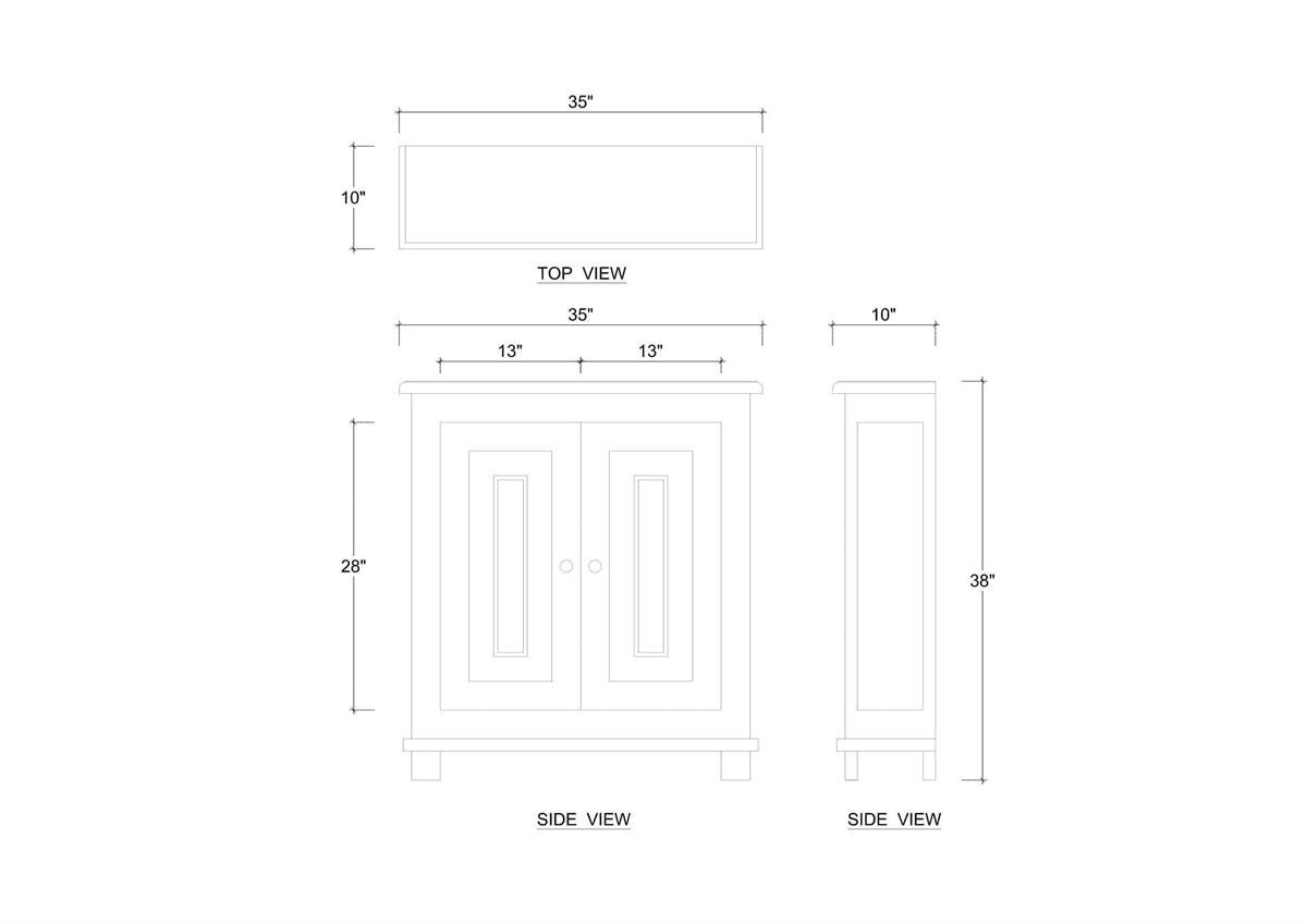 Bramble Osborn Narrow 2 Door Cabinet — Sandbar