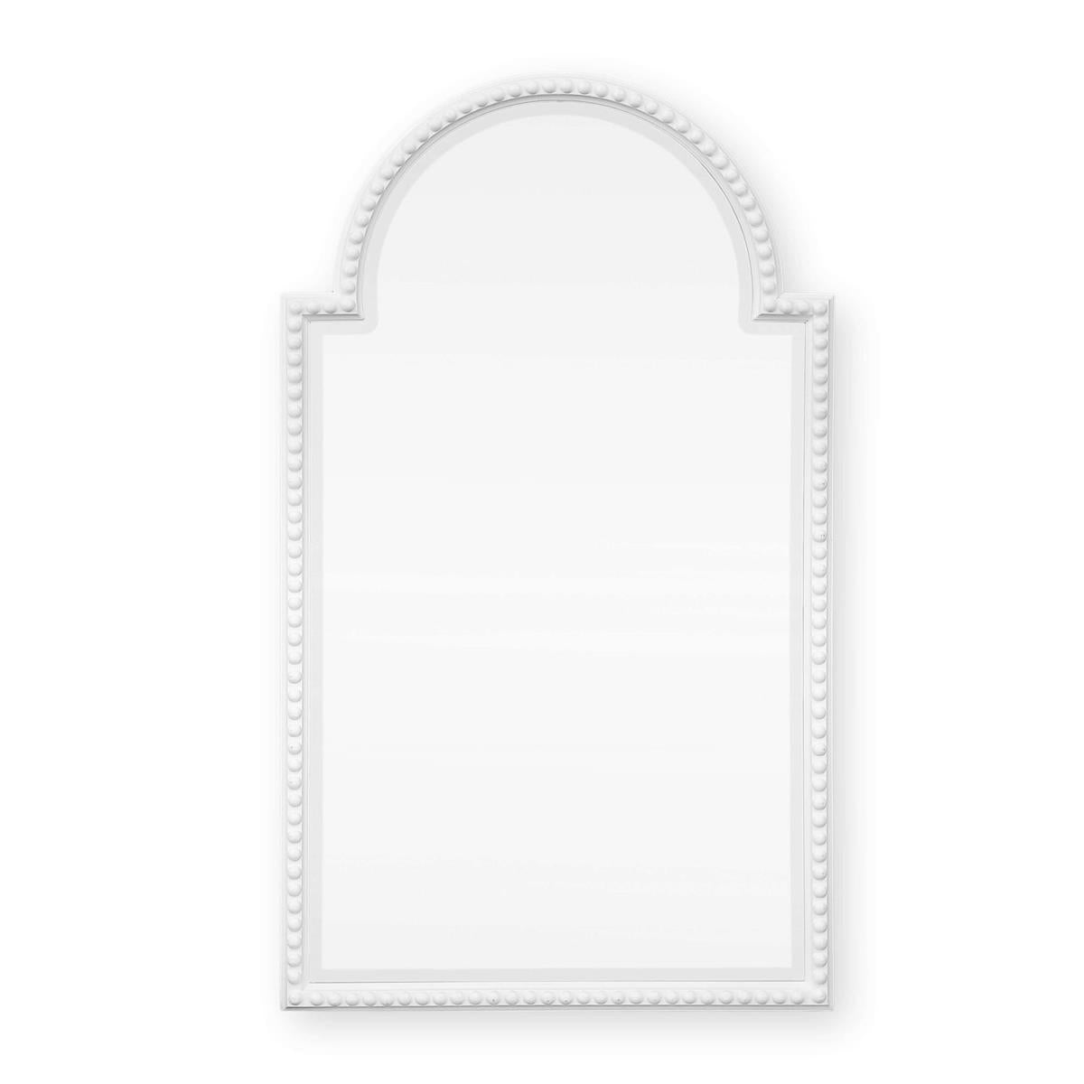 Bramble Cholet Curved Mirror — Architectural White / Light Distressed