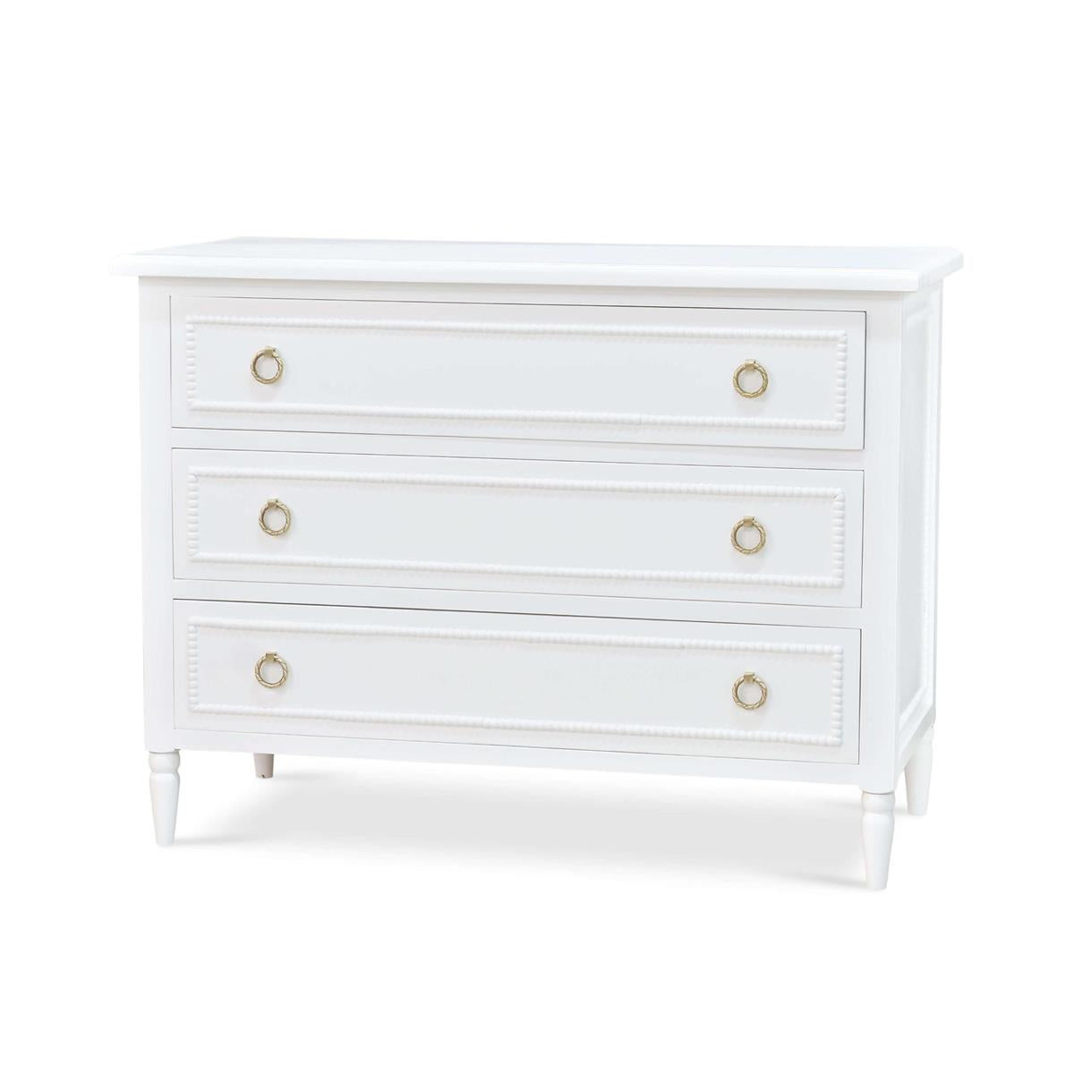 Bramble Cholet 3 Drawer Dresser — Architectural White / Light Distressed