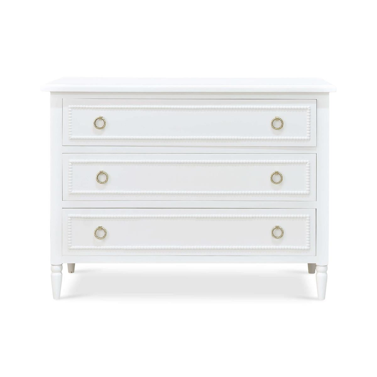 Bramble Cholet 3 Drawer Dresser — Architectural White / Light Distressed