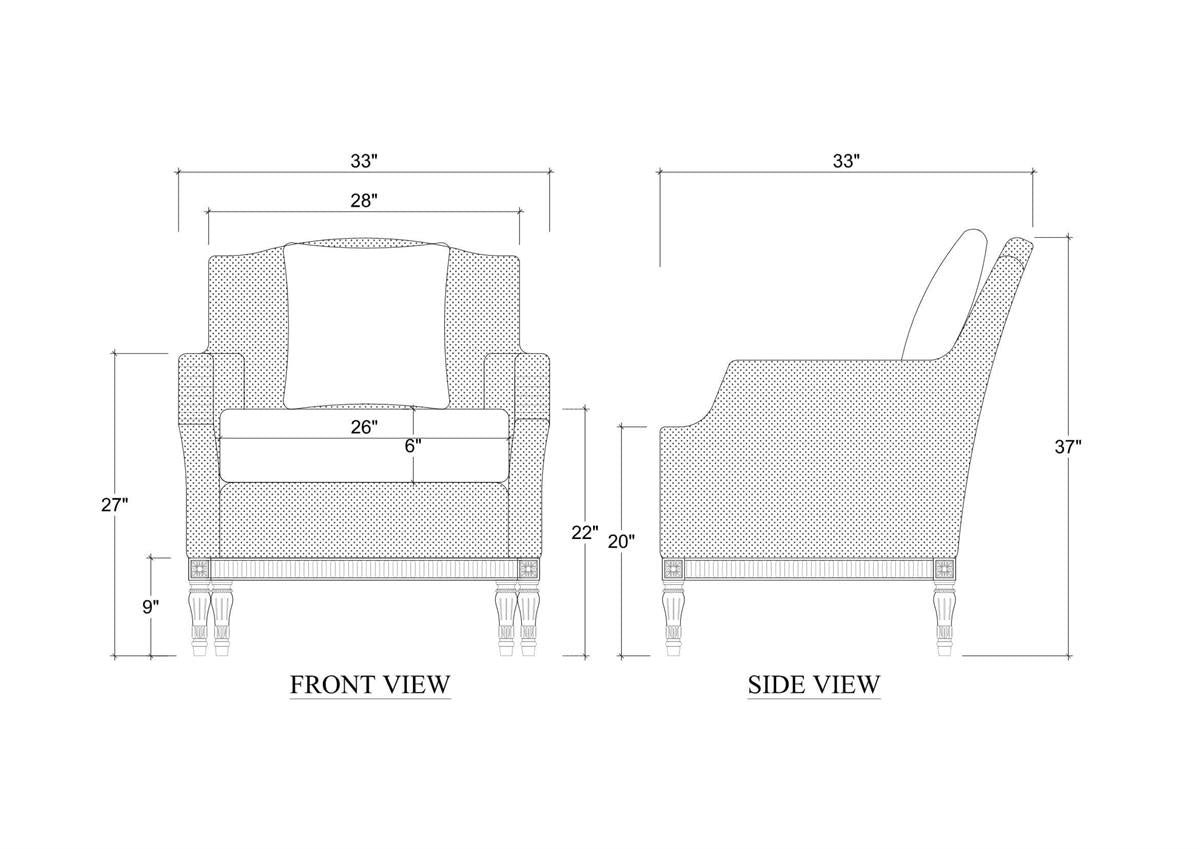 Bramble St.James Slipcoveed Chair w /Arctic Fabric — Straw Wash / Arctic