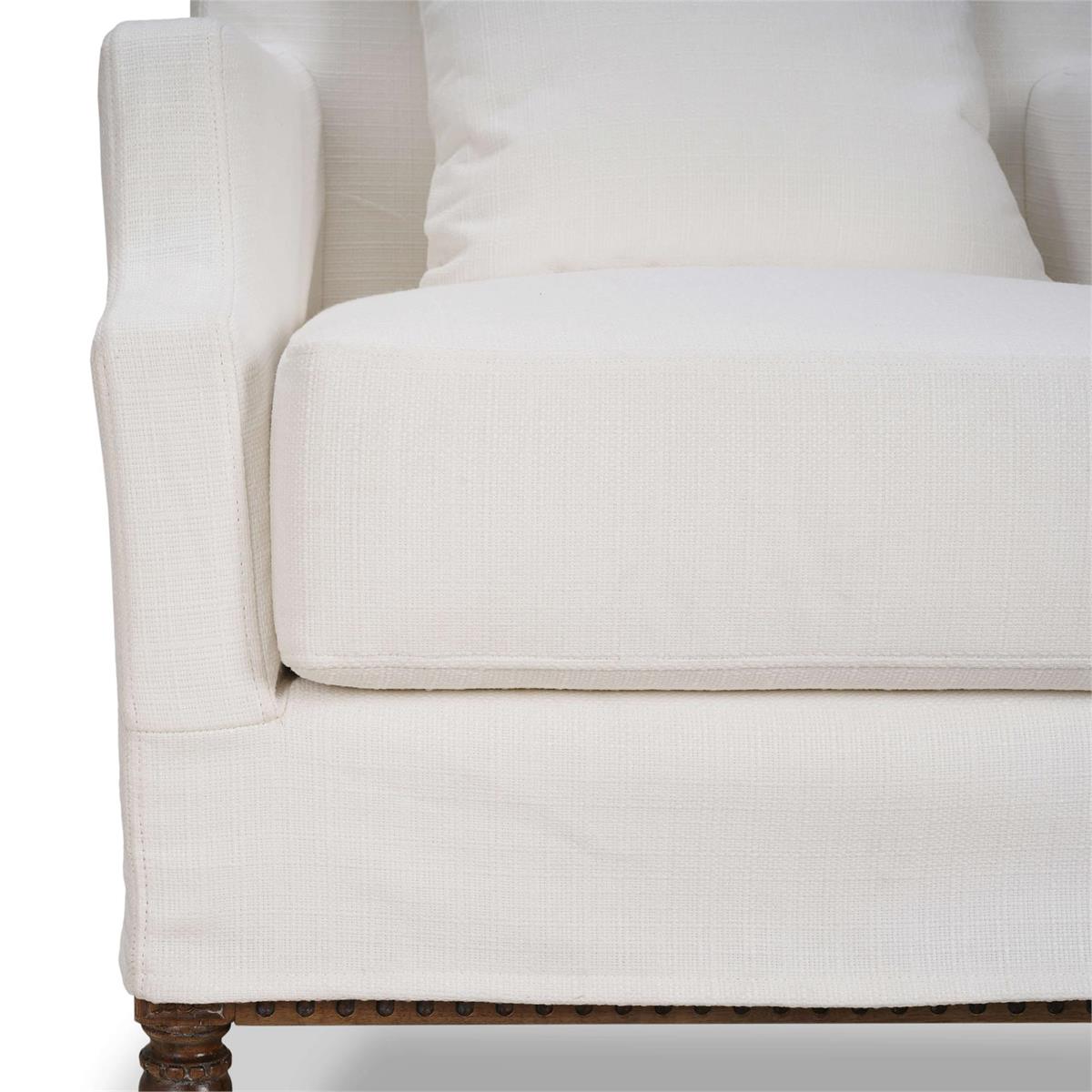 Bramble St.James Slipcoveed Chair w /Arctic Fabric — Straw Wash / Arctic