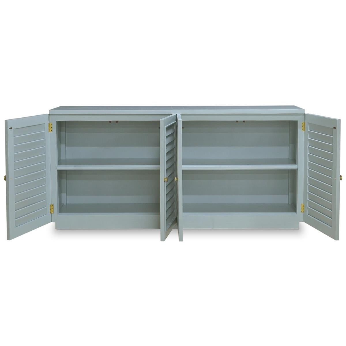 Bramble Oxford Shutter 4 Door Sideboard — Ocean Blue