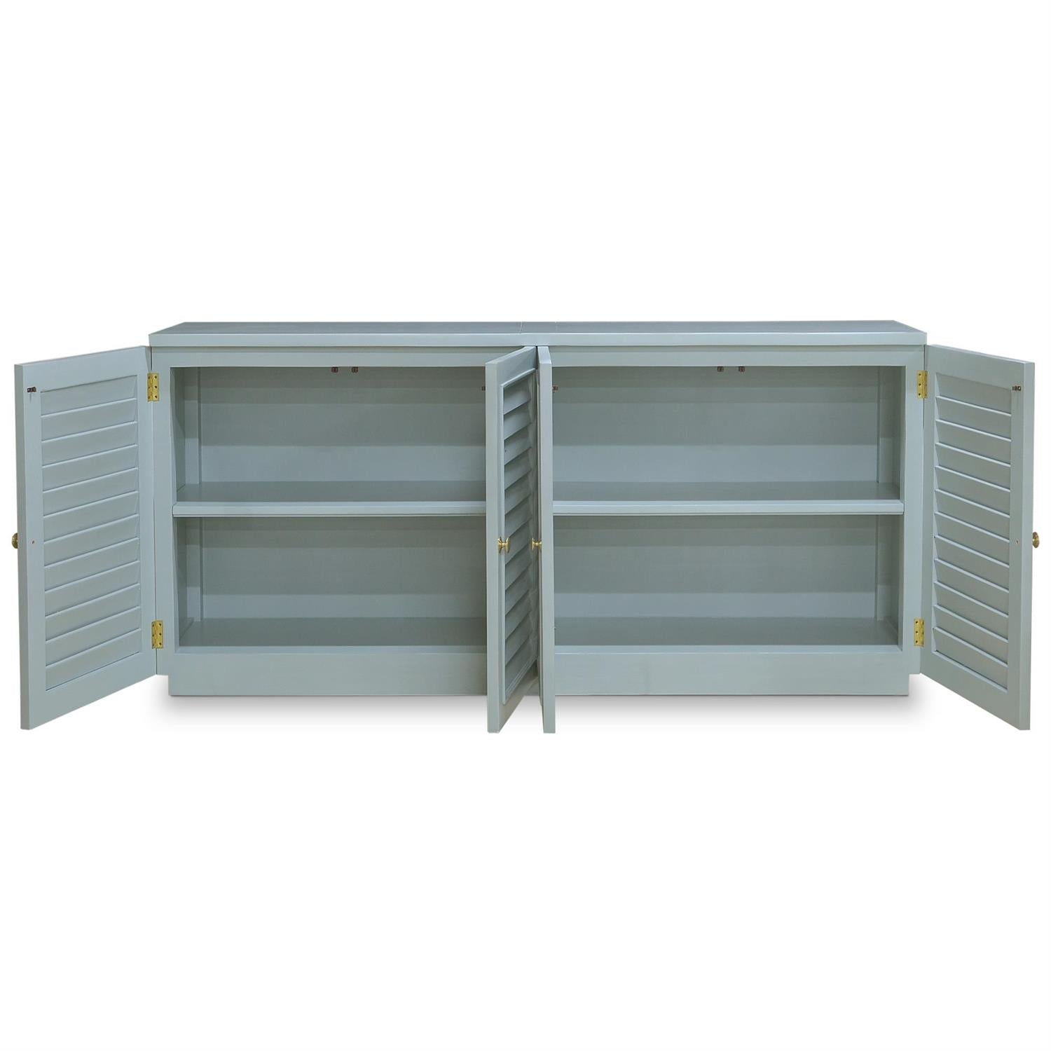 Bramble Oxford Shutter 4 Door Sideboard — Ocean Blue