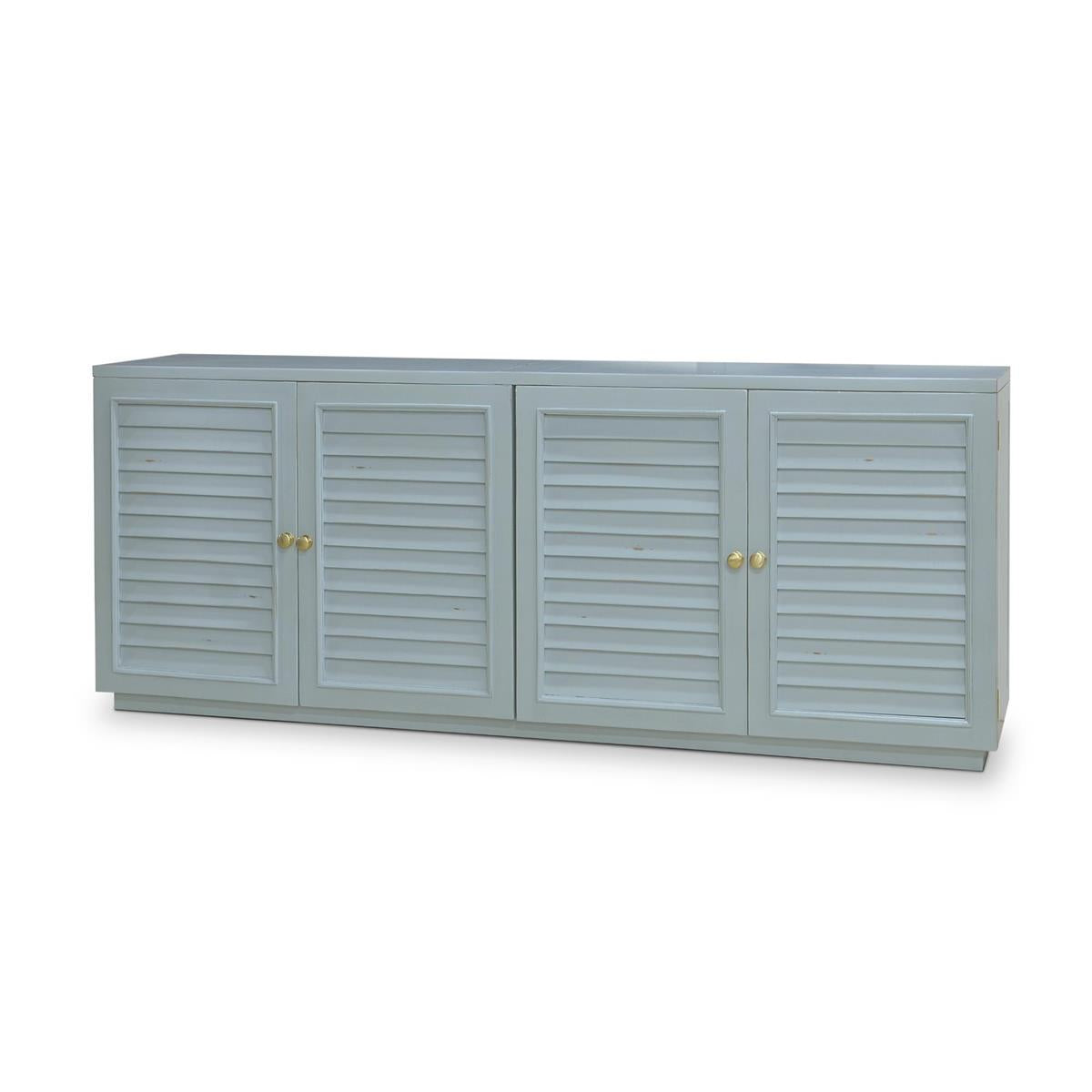 Bramble Oxford Shutter 4 Door Sideboard — Ocean Blue