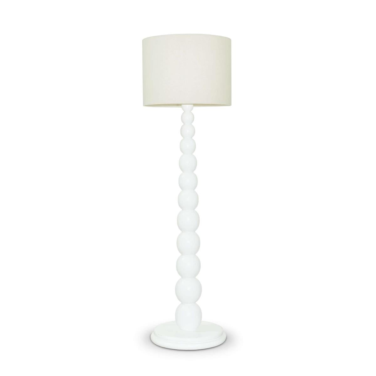 Bramble Cholet Floor Lamp — Architectural White / Pebble