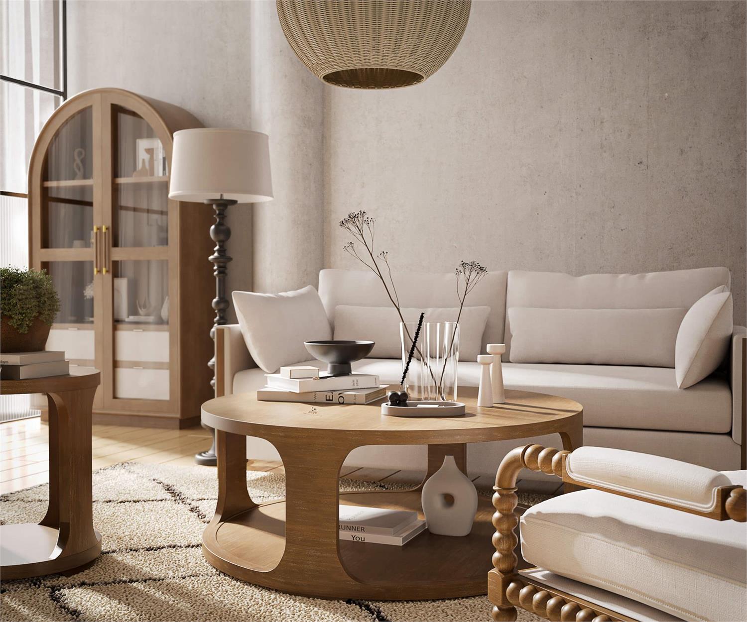 Bramble Corte End Table — Straw Wash