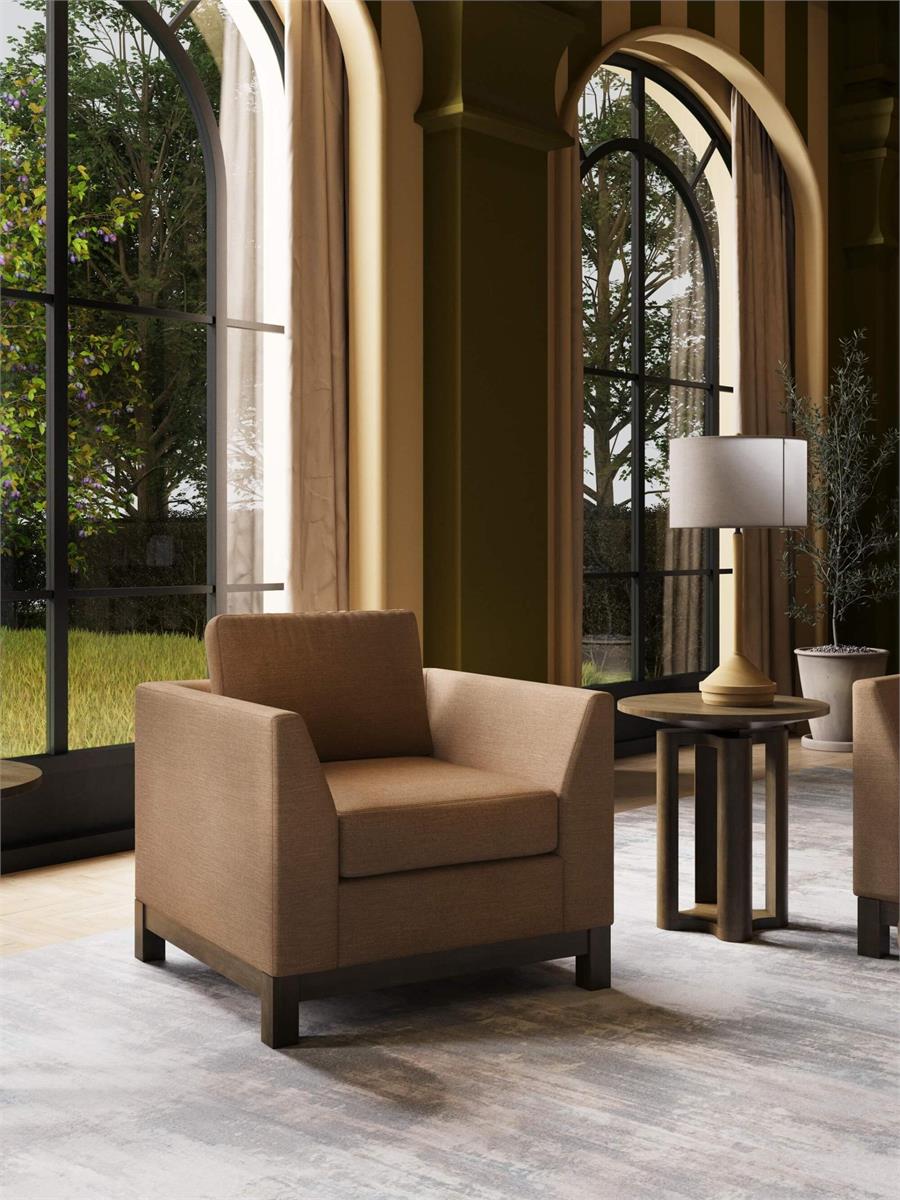 Bramble Aberdeen Chair — Dark Walnut / Thames French Yellow