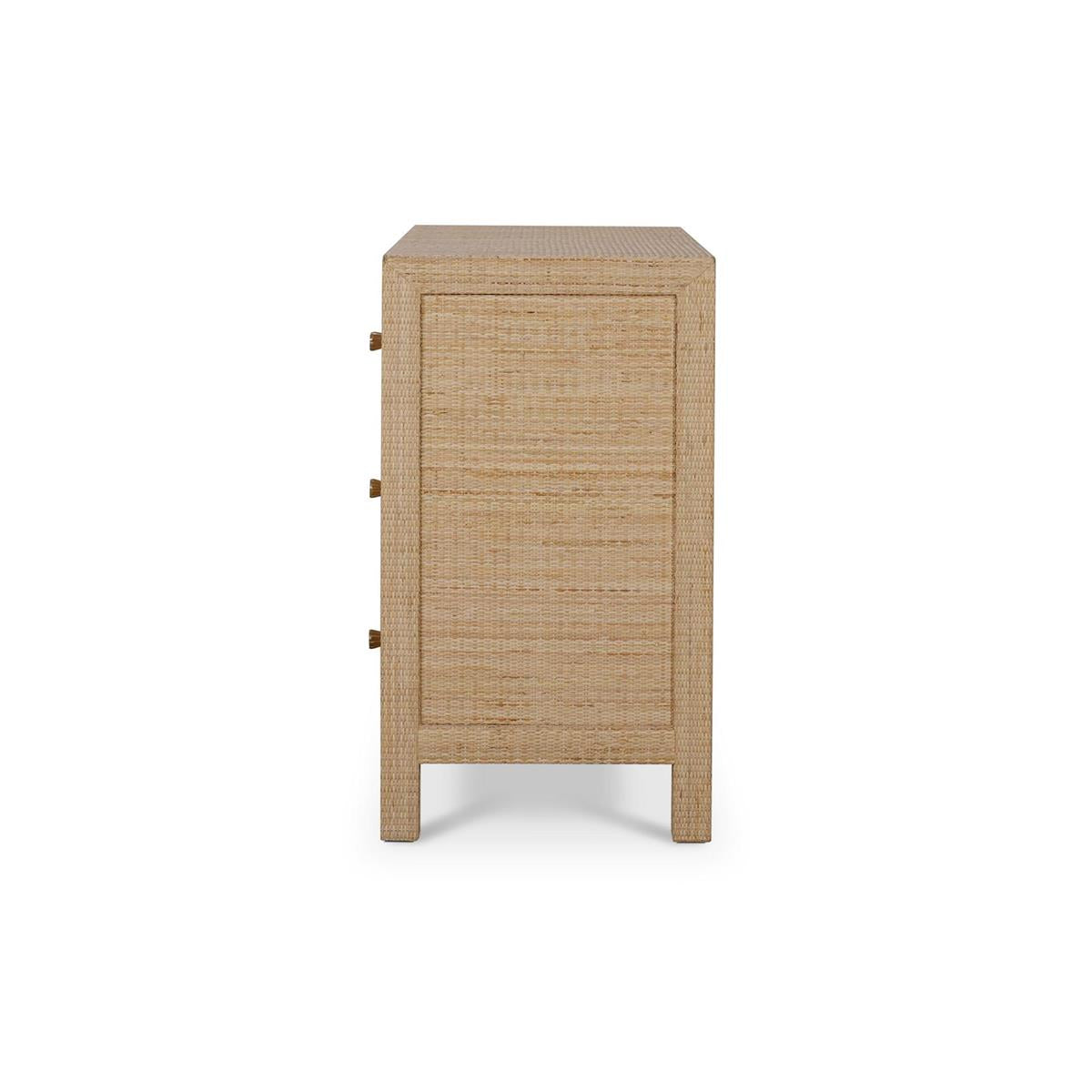 Bramble Kagu 3 Drawer Dresser Wrapped — Rattan Natural