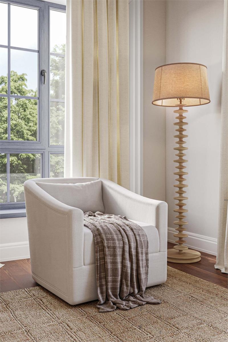 Bramble Milano Floor Lamp — Fruit Wood / Pebble