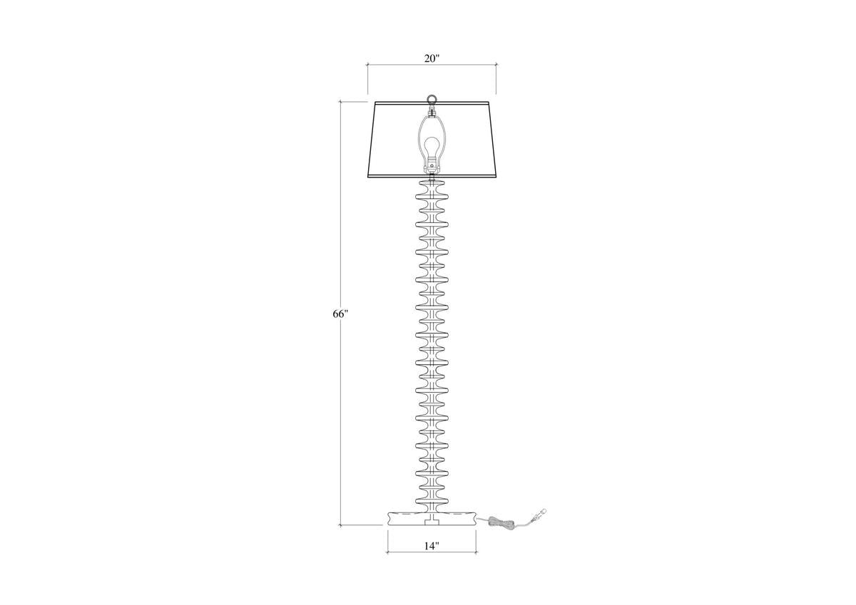 Bramble Milano Floor Lamp — Fruit Wood / Pebble