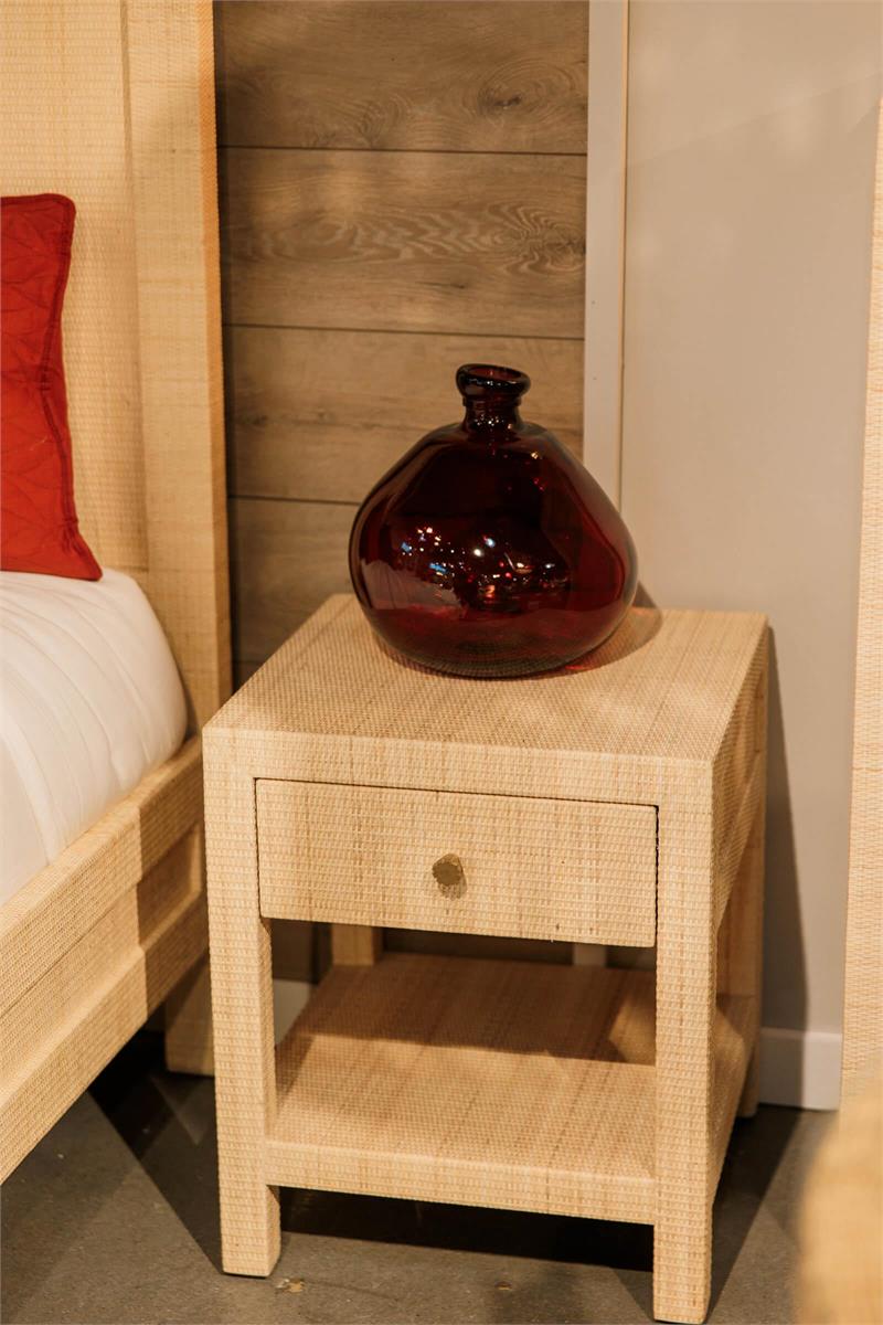 Bramble Kagu 1 Drawer Nightstand Wrapped — Rattan Natural