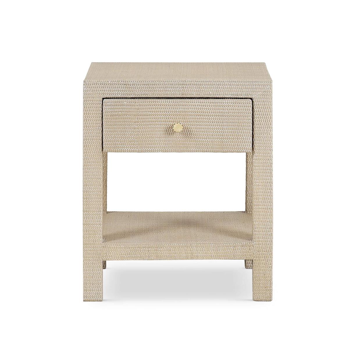Bramble Kagu 1 Drawer Nightstand Wrapped — Rattan Sandbar