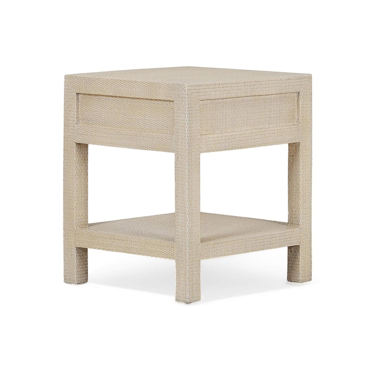 Bramble Kagu 1 Drawer Nightstand Wrapped — Rattan Sandbar