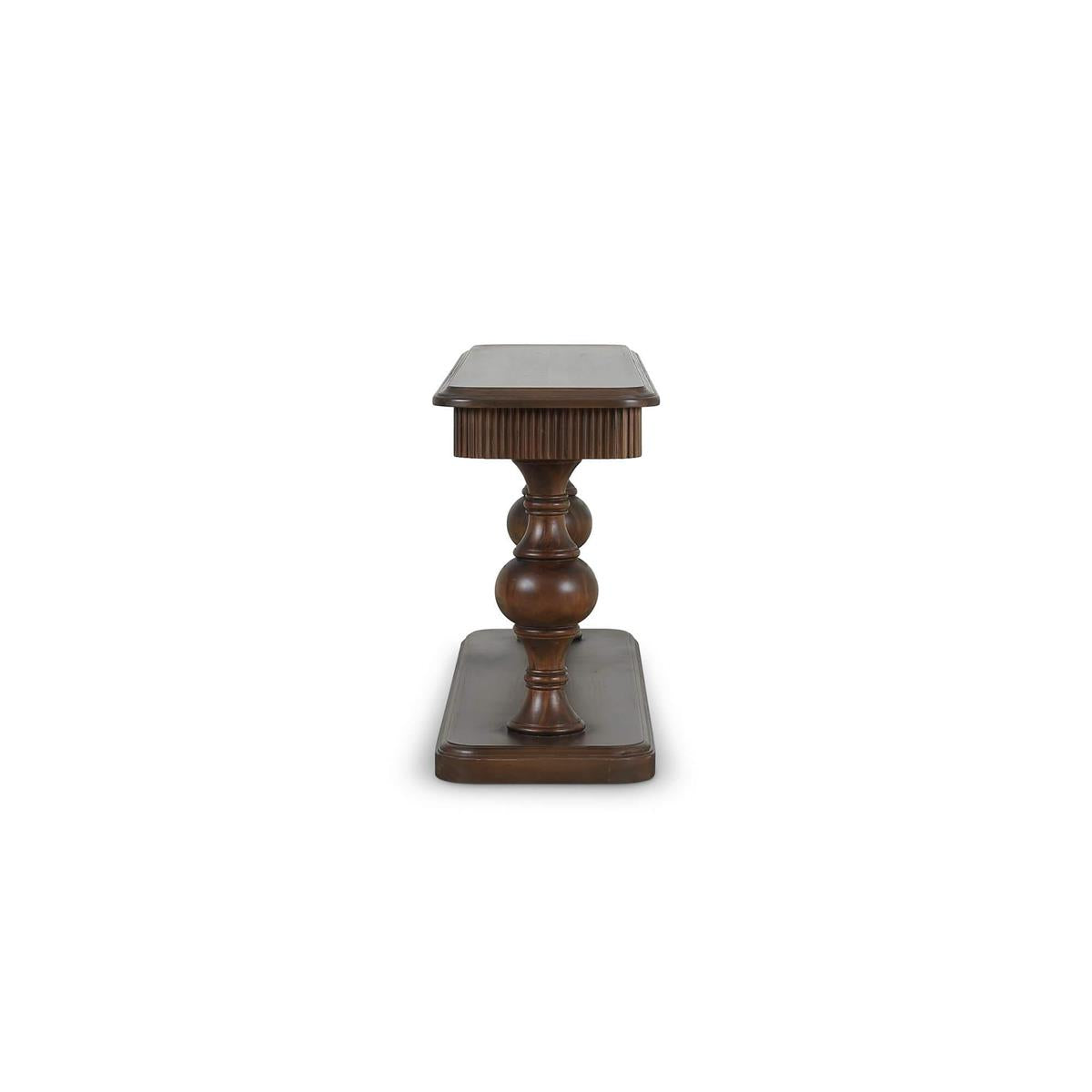 Bramble Kraton 2 Drawer Pedestal Console Table — Dark Walnut