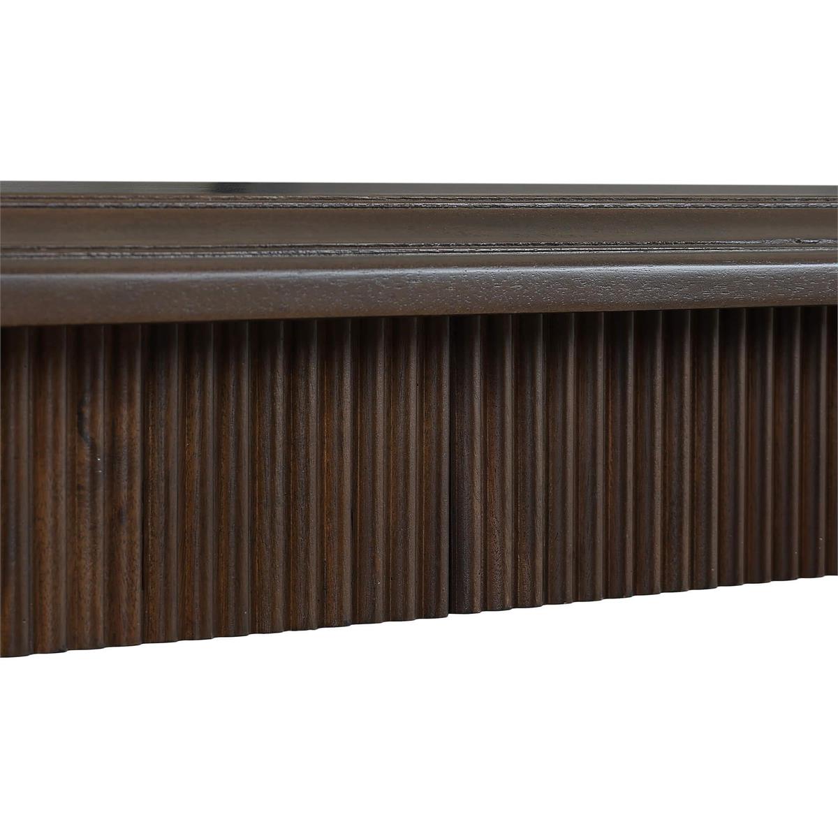 Bramble Kraton 2 Drawer Pedestal Console Table — Dark Walnut