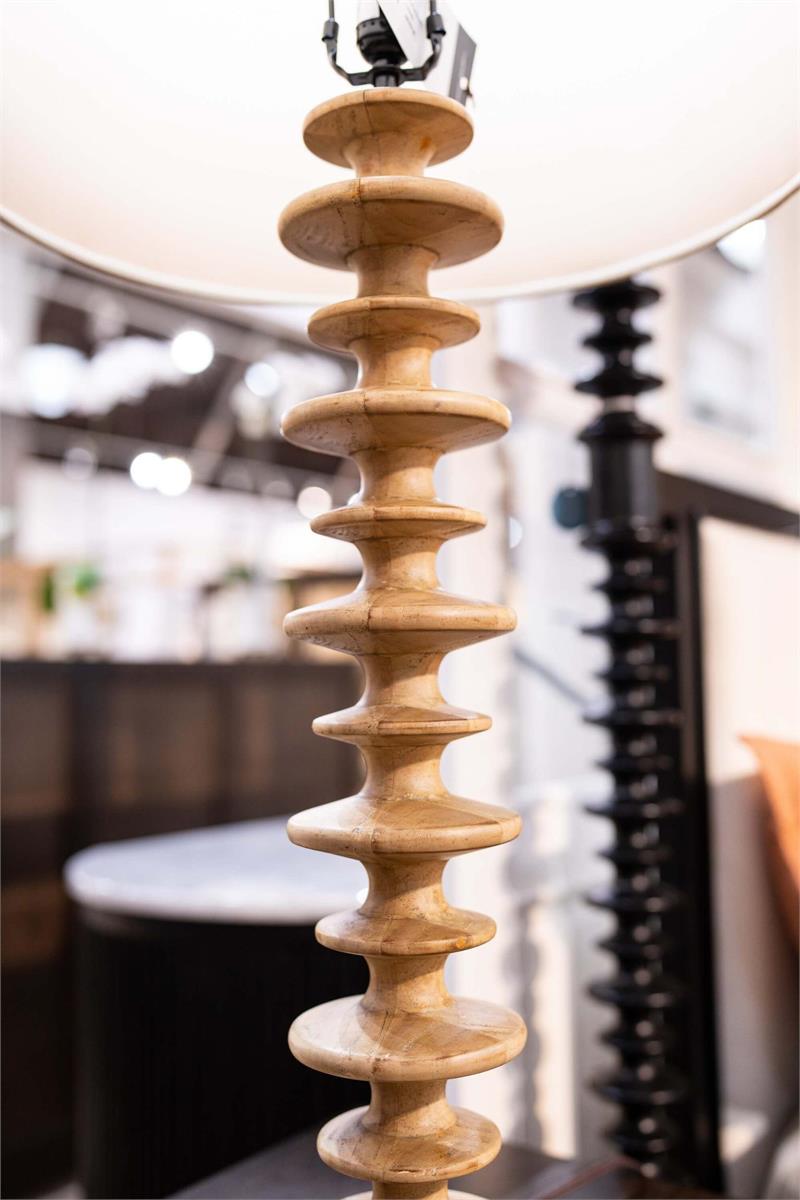 Bramble Milano Table Lamp — Fruit Wood / Pebble