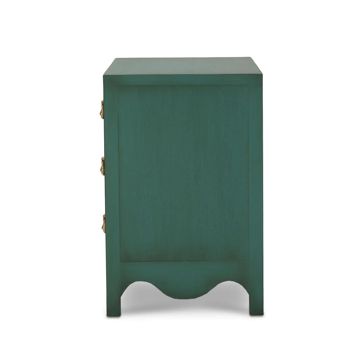 Bramble Chloe 3 Drawer Dresser — Vintage Willow Green / Light Distressed