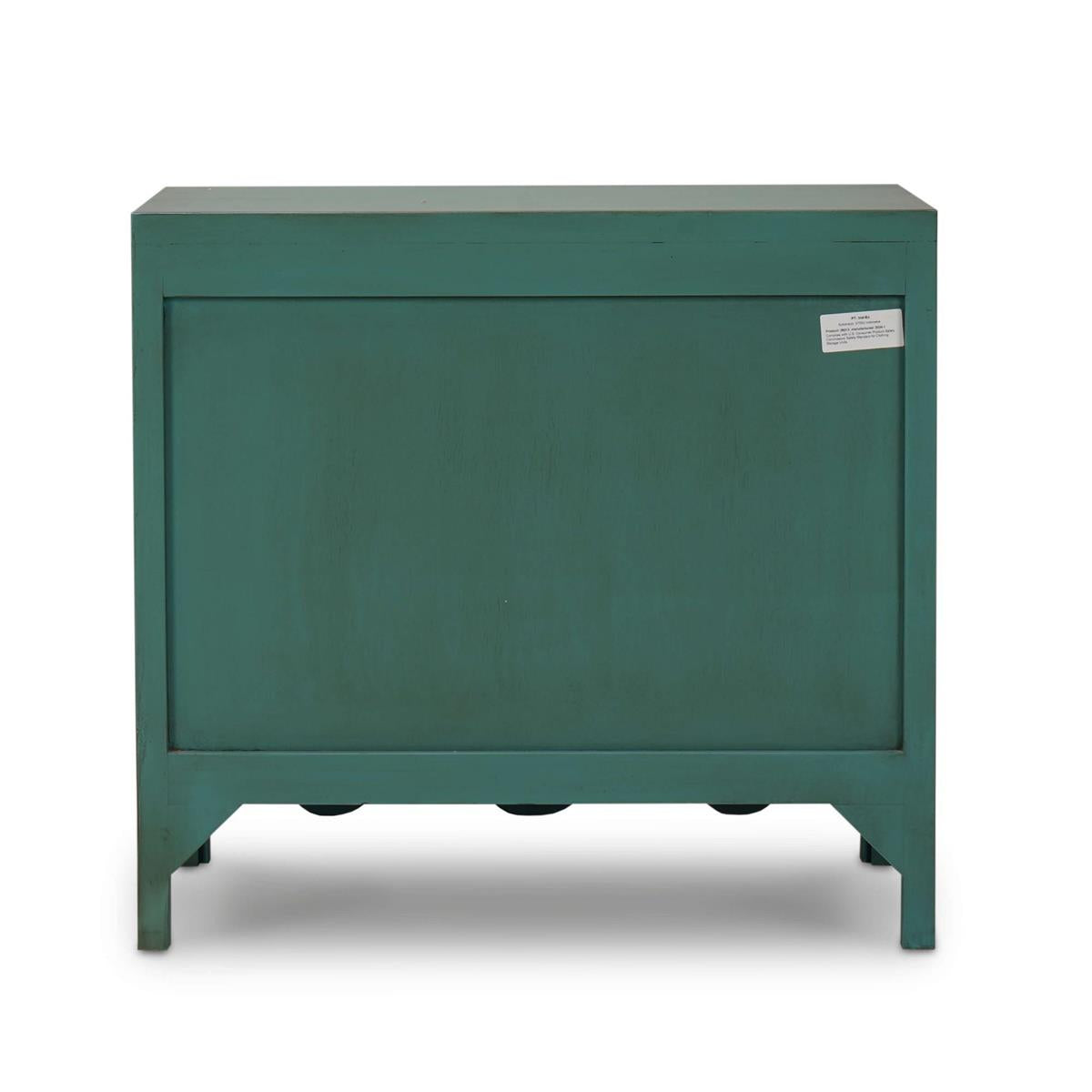 Bramble Chloe 3 Drawer Dresser — Vintage Willow Green / Light Distressed