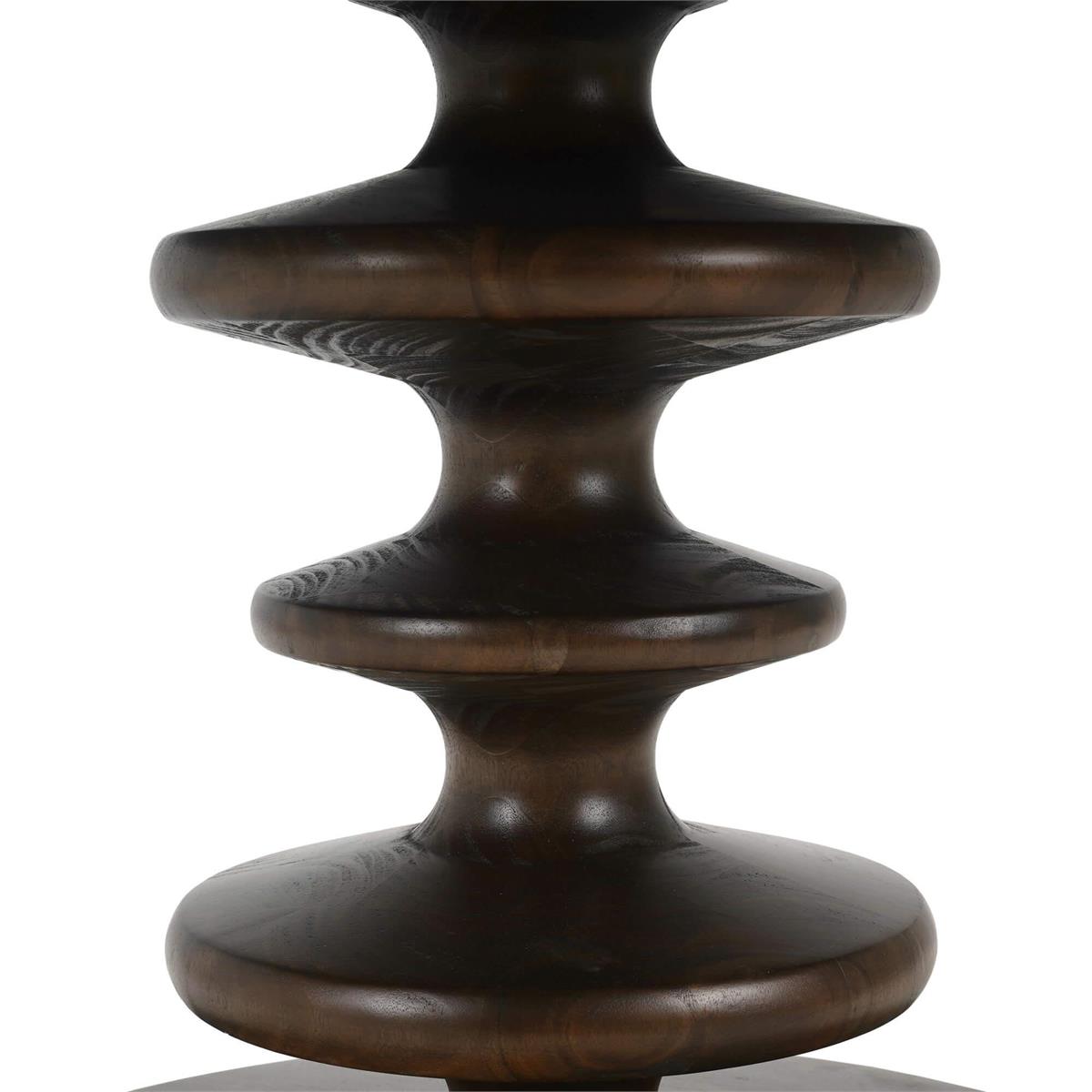 Bramble Milano Round Dining Table 60" — Dark Walnut