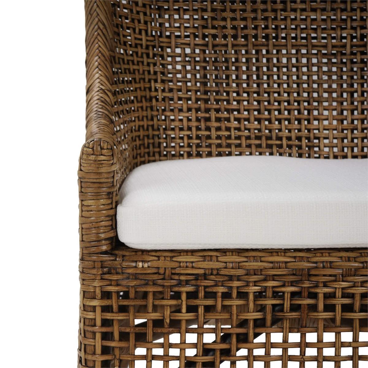 Bramble Cristo Dining Chair — Rattan Glaze / Arctic