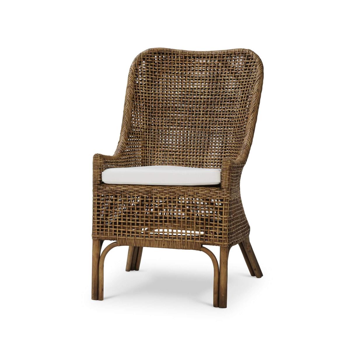 Bramble Cristo Dining Chair — Rattan Glaze / Arctic