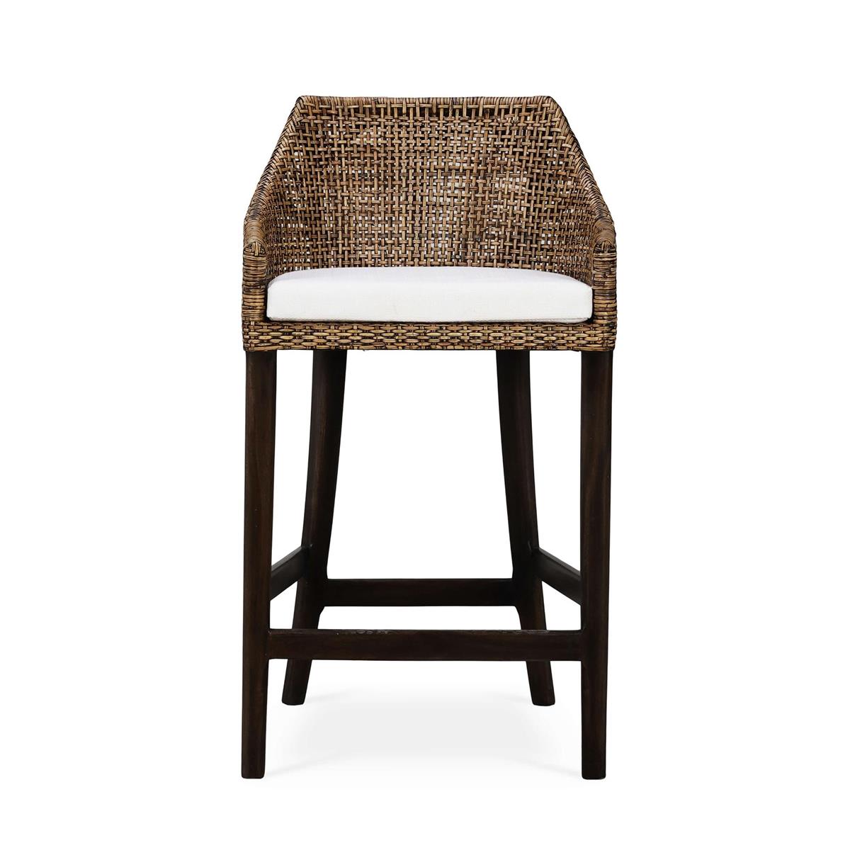 Bramble Savanah Barstool — Dark Walnut / Arctic