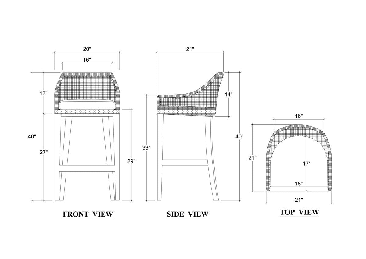 Bramble Savanah Barstool — Dark Walnut / Arctic