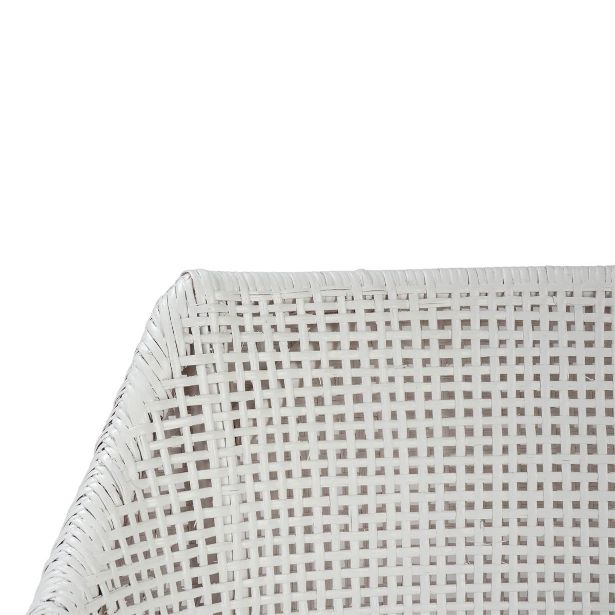Bramble Savanah Rattan Counter Stool w/ Seat Cushion — True White * / Arctic
