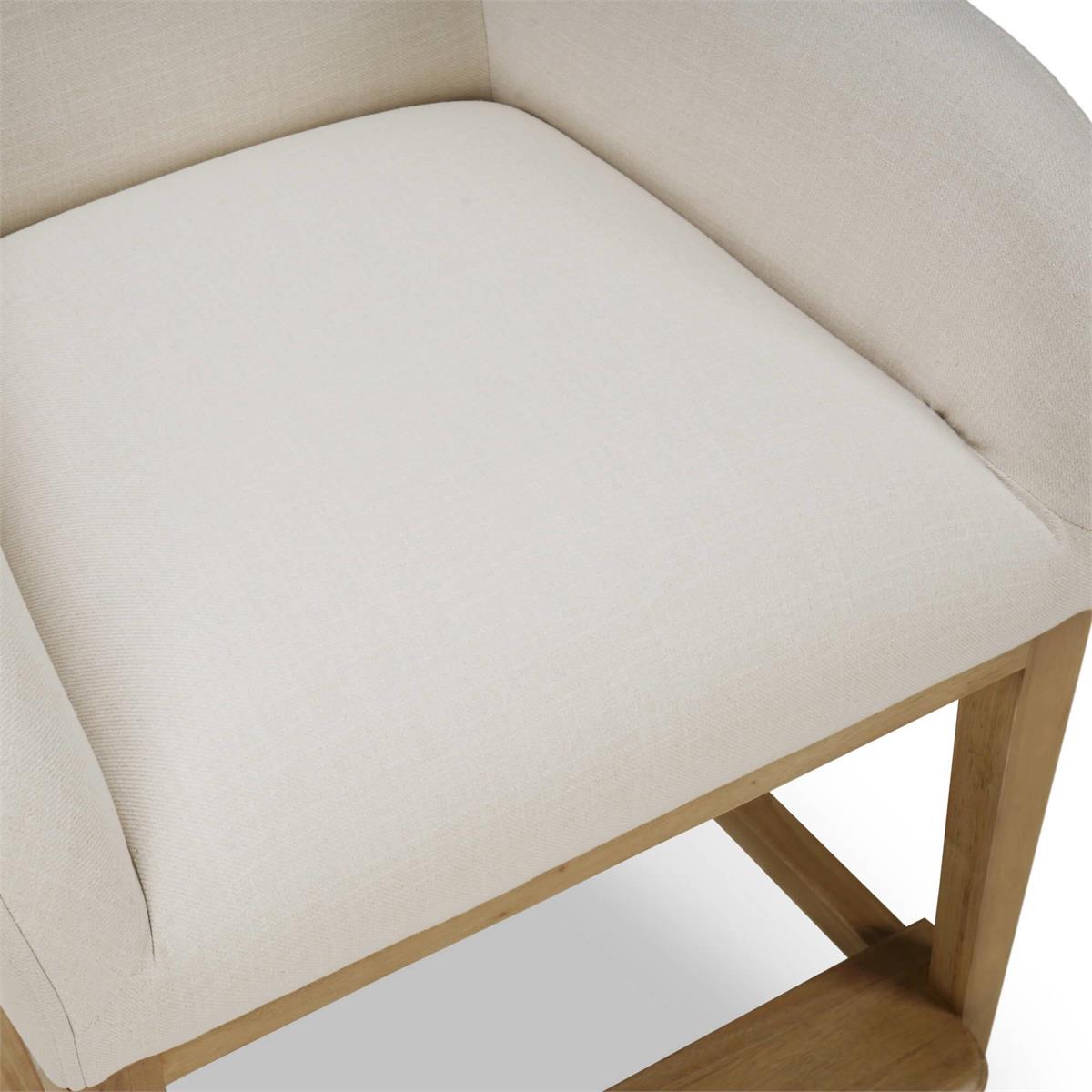 Bramble Elanor Counter Stool w/ Arms — Fruit Wood / Natural