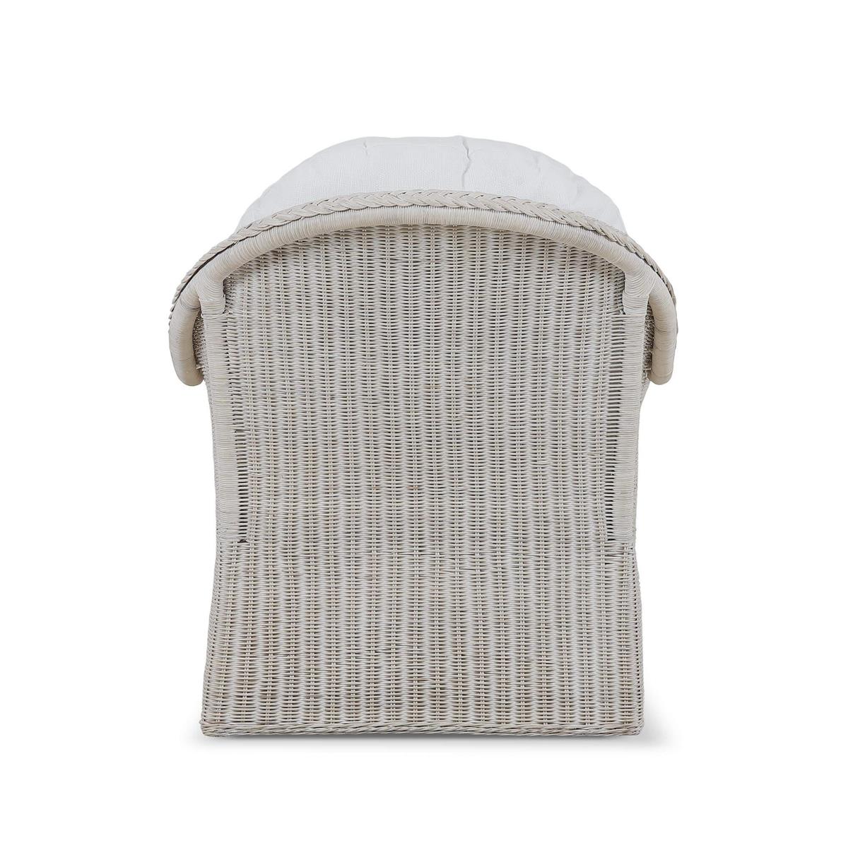 Bramble Nantucket Swivel Chair — Rattan White Wash / Arctic