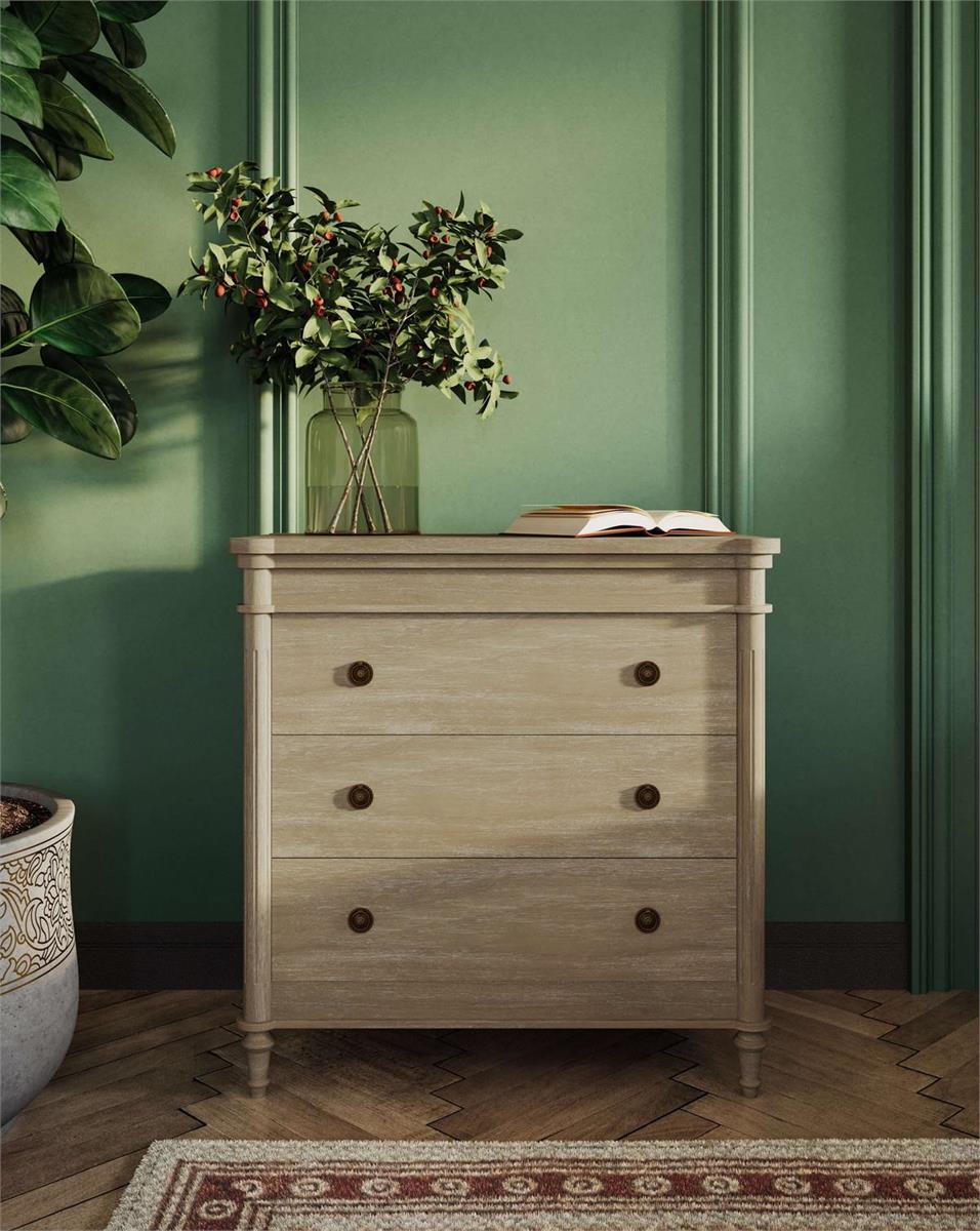 Bramble Kelly 3 Drawer Bedside Cabinet — Sandbar