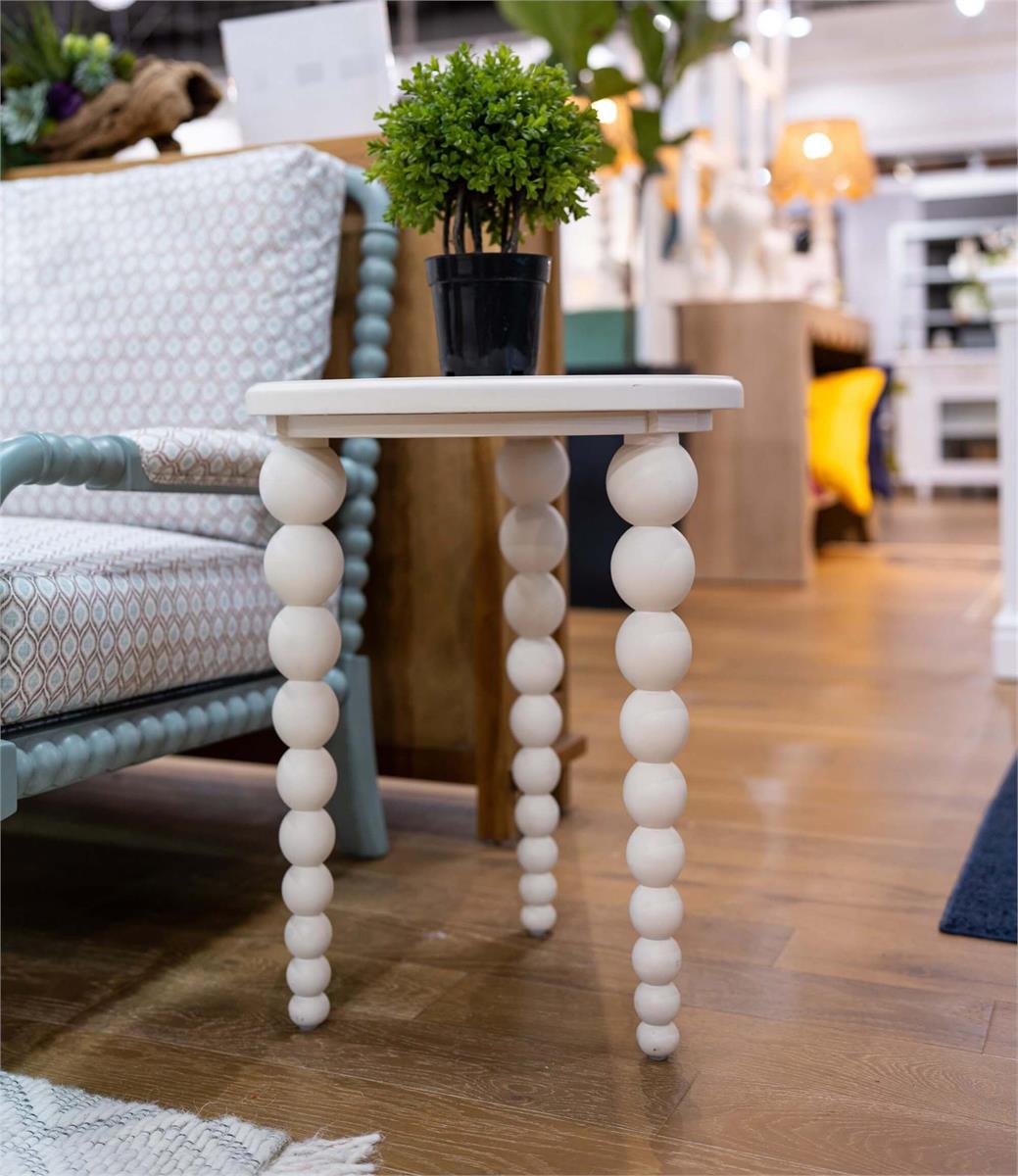 Bramble Cholet Side Table — Putty / Light Distressed