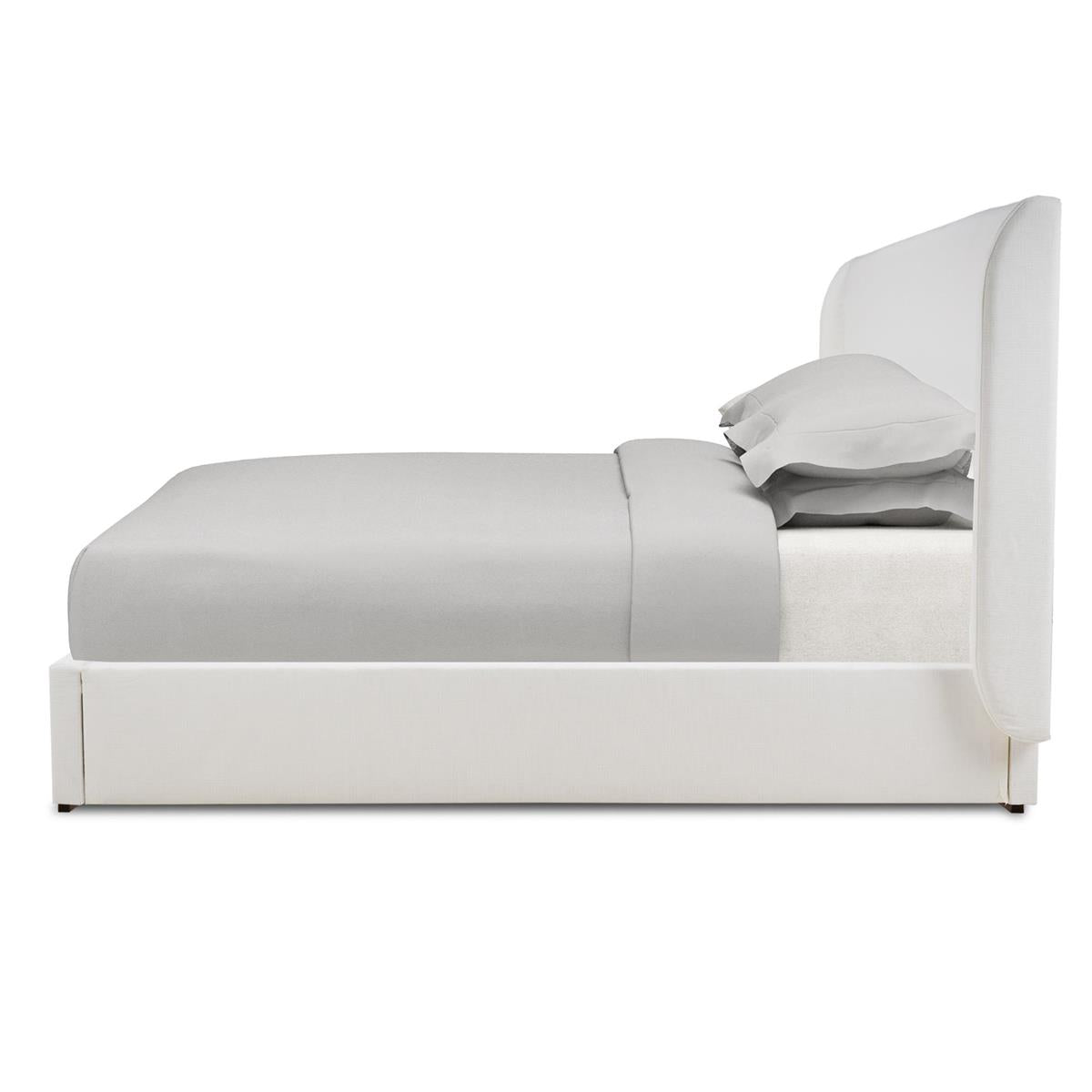 Bramble Luxor Upholstered Bed Queen — Arctic