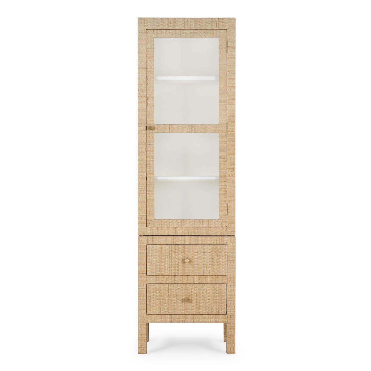 Bramble Kagu Tall Cabinet Wrapped — Rattan Natural / True White *