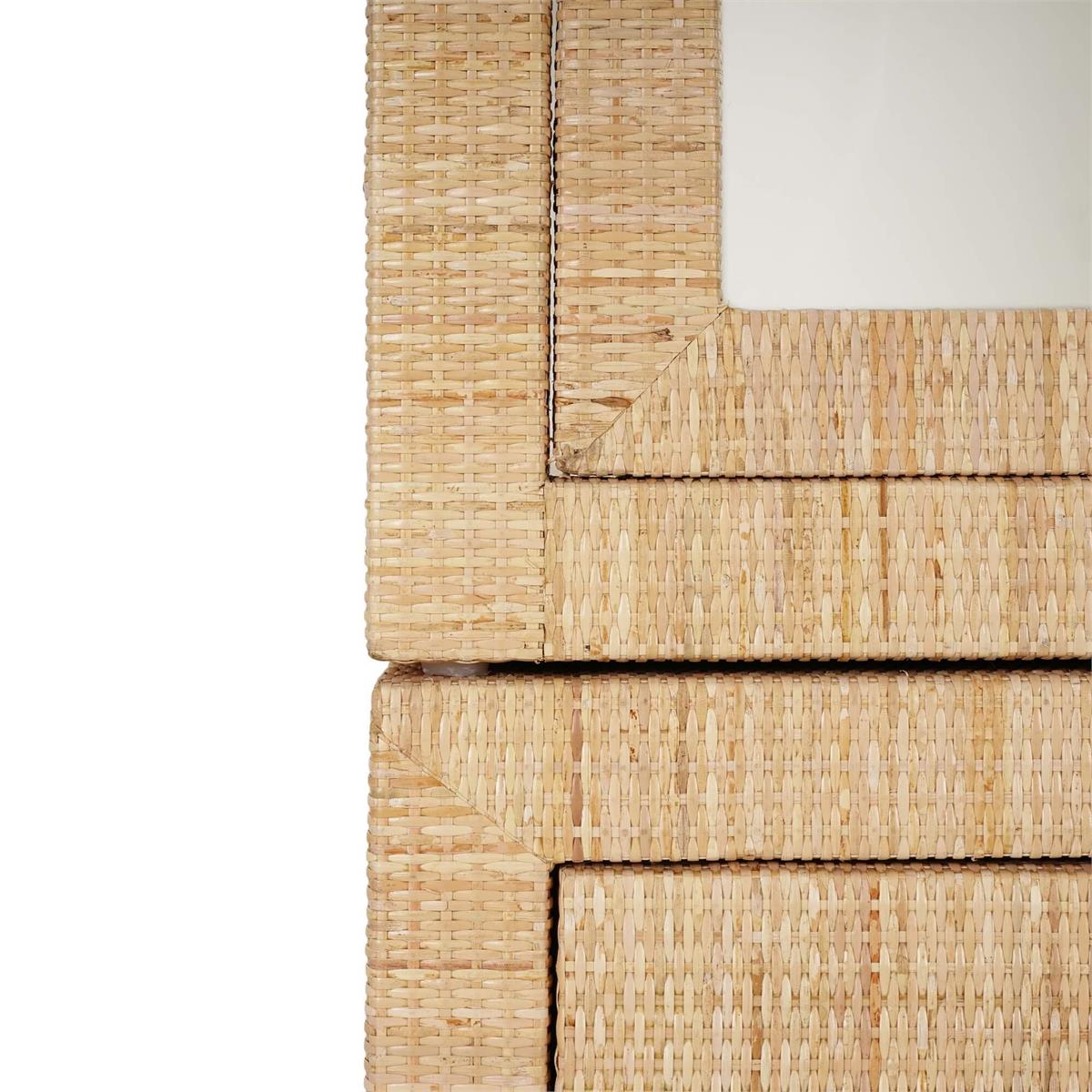 Bramble Kagu Tall Cabinet Wrapped — Rattan Natural / True White *