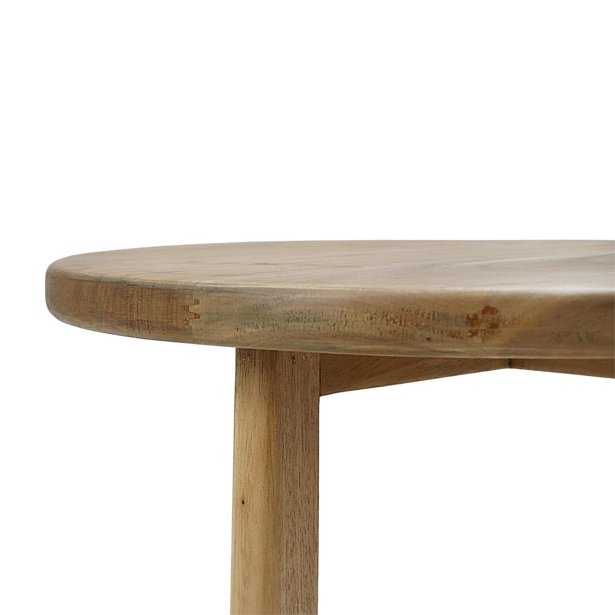 Bramble Vannes Round End Table — Fruit Wood