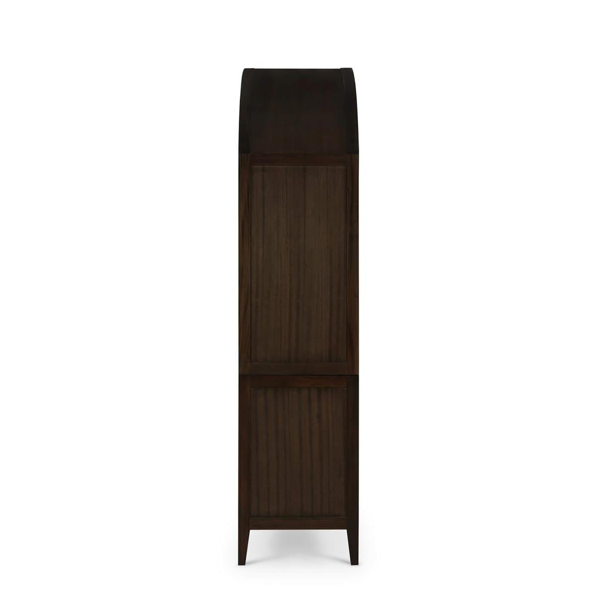 Bramble Lumina Glass Cabinet — Dark Walnut / Putty