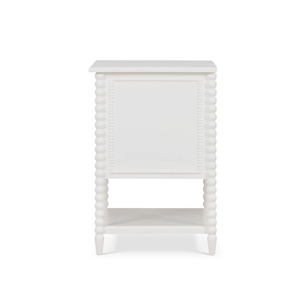 Bramble Cholet 2 Drawer Bedside Table w/ Shelf — Architectural White / Light Distressed
