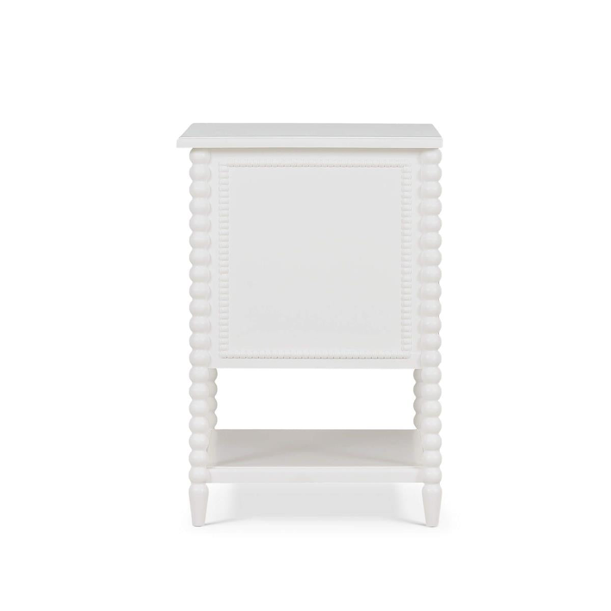 Bramble Cholet 2 Drawer Bedside Table w/ Shelf — Architectural White / Light Distressed