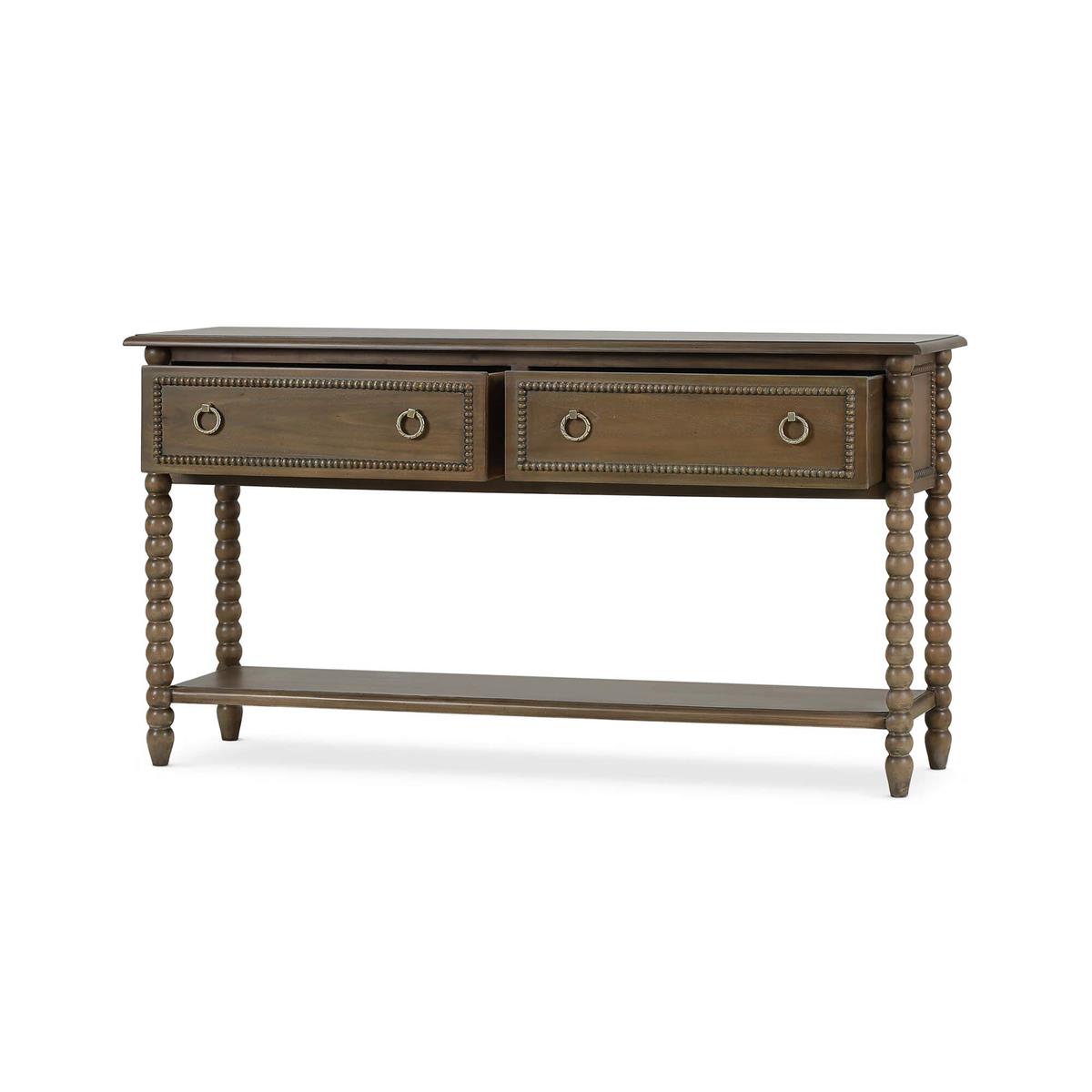 Bramble Cholet Console Table w/ 2 Drawers — Straw Wash
