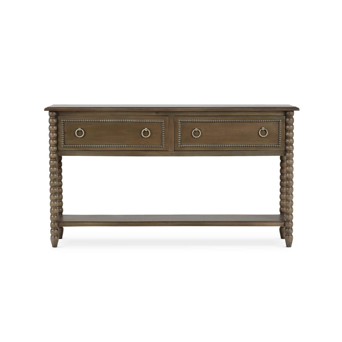 Bramble Cholet Console Table w/ 2 Drawers — Straw Wash