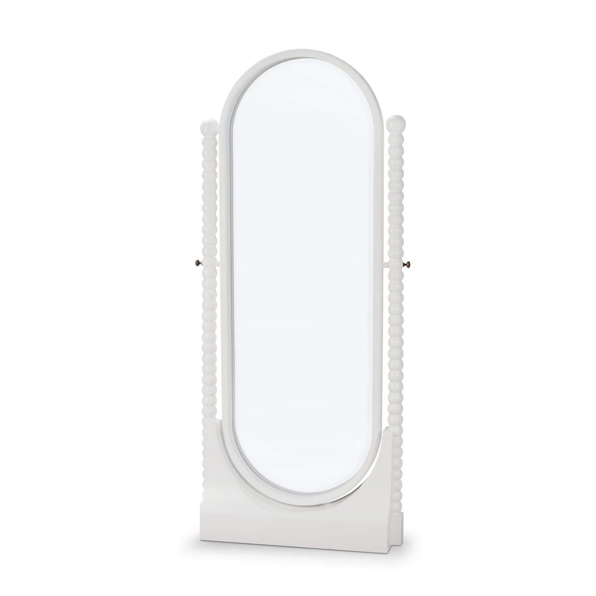 Bramble Cholet Cordelia Standing Mirror — Architectural White / Light Distressed