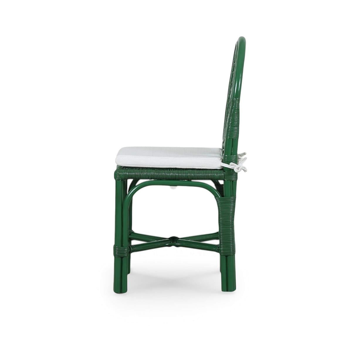 Bramble Oceana Rattan Dining Chair — Jade Green  * / Arctic