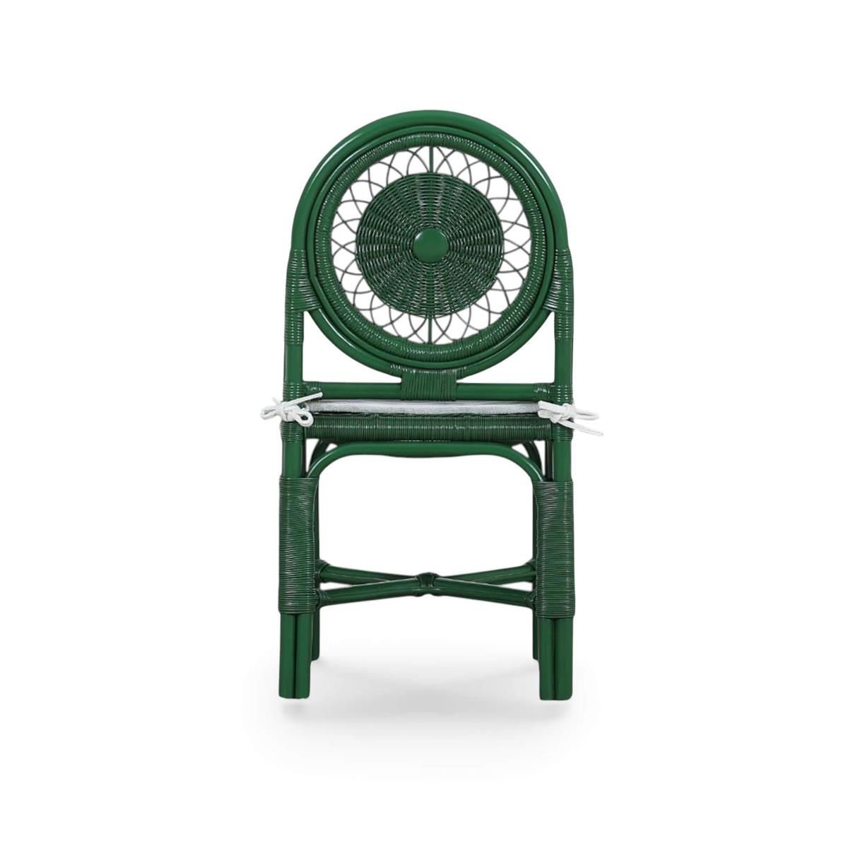 Bramble Oceana Rattan Dining Chair — Jade Green  * / Arctic