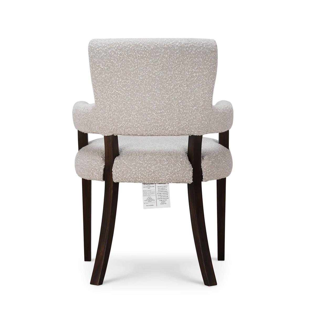 Bramble Genevieve Dining Chair — Dark Walnut / Boucle Sand